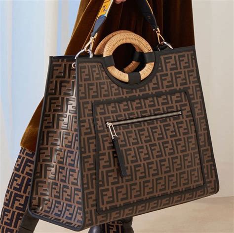 fendi runway shopper bag|fendi shopping bag tote.